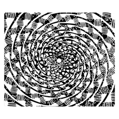 Illusions Abstract Black And White Patterns Swirls Two Sides Premium Plush Fleece Blanket (small) by Wegoenart