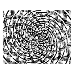 Illusions Abstract Black And White Patterns Swirls Two Sides Premium Plush Fleece Blanket (large) by Wegoenart