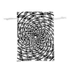 Illusions Abstract Black And White Patterns Swirls Lightweight Drawstring Pouch (s) by Wegoenart