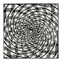 Illusions Abstract Black And White Patterns Swirls Banner And Sign 3  X 3  by Wegoenart