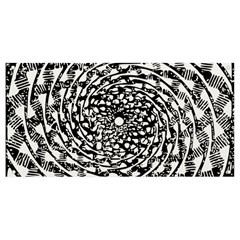 Illusions Abstract Black And White Patterns Swirls Banner And Sign 8  X 4  by Wegoenart