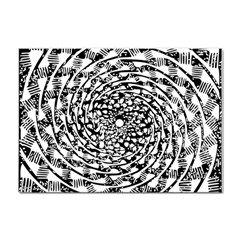 Illusions Abstract Black And White Patterns Swirls Crystal Sticker (a4) by Wegoenart