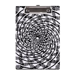 Illusions Abstract Black And White Patterns Swirls A5 Acrylic Clipboard by Wegoenart