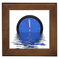 The Eleventh Hour Clock Time Catastrophe Framed Tile