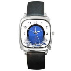 The Eleventh Hour Clock Time Catastrophe Square Metal Watch