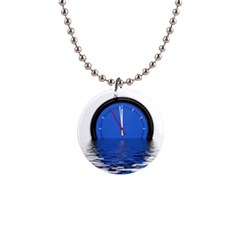 The Eleventh Hour Clock Time Catastrophe 1  Button Necklace