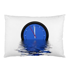 The Eleventh Hour Clock Time Catastrophe Pillow Case (two Sides) by Wegoenart