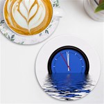 The Eleventh Hour Clock Time Catastrophe UV Print Round Tile Coaster Front