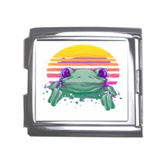 Frog Animal Sun Amphibian Figure Digital Art Mega Link Italian Charm (18mm) by Wegoenart