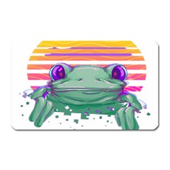 Frog Animal Sun Amphibian Figure Digital Art Magnet (rectangular) by Wegoenart