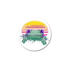 Frog Animal Sun Amphibian Figure Digital Art Golf Ball Marker (4 Pack) by Wegoenart