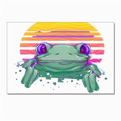 Frog Animal Sun Amphibian Figure Digital Art Postcards 5  X 7  (pkg Of 10) by Wegoenart