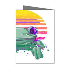 Frog Animal Sun Amphibian Figure Digital Art Mini Greeting Cards (pkg Of 8)