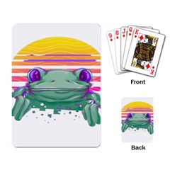 Frog Animal Sun Amphibian Figure Digital Art Playing Cards Single Design (rectangle)