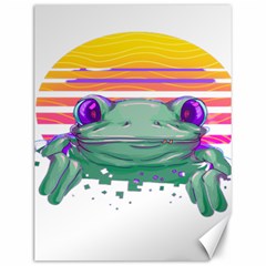 Frog Animal Sun Amphibian Figure Digital Art Canvas 12  X 16  by Wegoenart