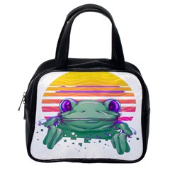 Frog Animal Sun Amphibian Figure Digital Art Classic Handbag (one Side) by Wegoenart