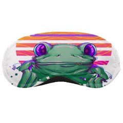 Frog Animal Sun Amphibian Figure Digital Art Sleeping Mask by Wegoenart