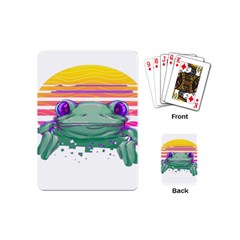 Frog Animal Sun Amphibian Figure Digital Art Playing Cards Single Design (mini)