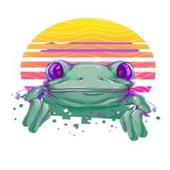 Frog Animal Sun Amphibian Figure Digital Art Play Mat (square) by Wegoenart