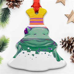 Frog Animal Sun Amphibian Figure Digital Art Christmas Tree Ornament (two Sides)