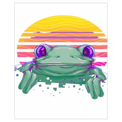 Frog Animal Sun Amphibian Figure Digital Art Drawstring Bag (small)