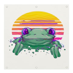 Frog Animal Sun Amphibian Figure Digital Art Banner And Sign 4  X 4  by Wegoenart