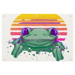 Frog Animal Sun Amphibian Figure Digital Art Banner and Sign 6  x 4  Front