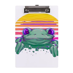 Frog Animal Sun Amphibian Figure Digital Art A5 Acrylic Clipboard by Wegoenart