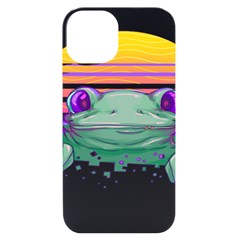 Frog Animal Sun Amphibian Figure Digital Art Iphone 14 Black Uv Print Case