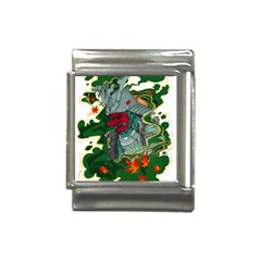 Armor Japan Maple Leaves Samurai Mask Cut Italian Charm (13mm) by Wegoenart