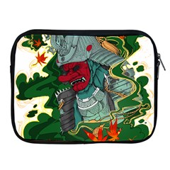 Armor Japan Maple Leaves Samurai Mask Cut Apple Ipad 2/3/4 Zipper Cases by Wegoenart