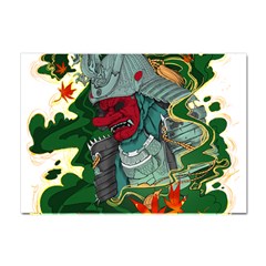 Armor Japan Maple Leaves Samurai Mask Cut Crystal Sticker (a4) by Wegoenart