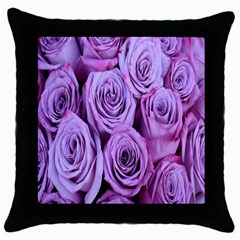 Roses-52 Throw Pillow Case (black) by nateshop