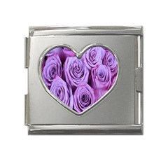 Roses-52 Mega Link Heart Italian Charm (18mm) by nateshop