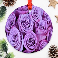 Roses-52 Round Ornament (two Sides) by nateshop