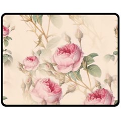 Roses-58 Fleece Blanket (medium)