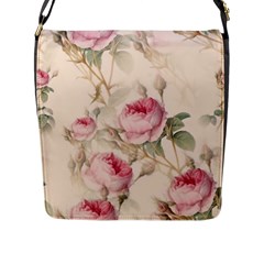 Roses-58 Flap Closure Messenger Bag (l) by nateshop