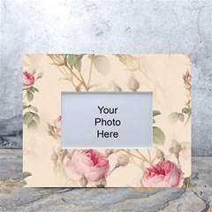 Roses-58 White Tabletop Photo Frame 4 x6 