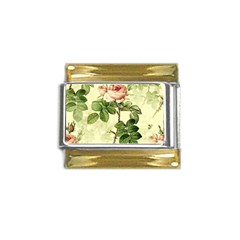 Roses-59 Gold Trim Italian Charm (9mm) by nateshop