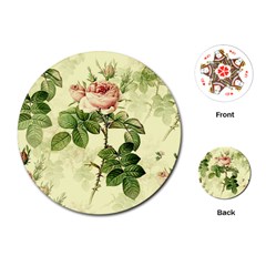 Roses-59 Playing Cards Single Design (round)