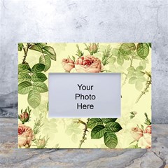 Roses-59 White Tabletop Photo Frame 4 x6  by nateshop