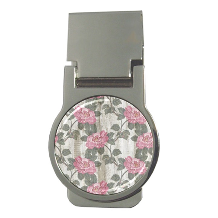 Roses-pink-elegan Money Clips (Round) 