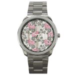 Roses-pink-elegan Sport Metal Watch Front