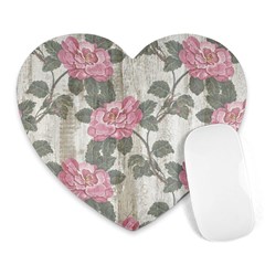 Roses-pink-elegan Heart Mousepad by nateshop