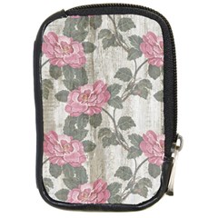 Roses-pink-elegan Compact Camera Leather Case by nateshop