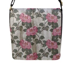 Roses-pink-elegan Flap Closure Messenger Bag (l) by nateshop