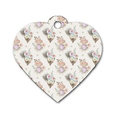 Roses-white Dog Tag Heart (two Sides) by nateshop