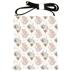 Roses-white Shoulder Sling Bag