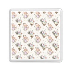 Roses-white Memory Card Reader (square) by nateshop