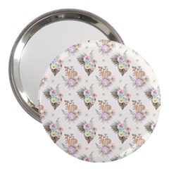 Roses-white 3  Handbag Mirrors by nateshop